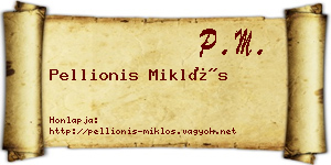 Pellionis Miklós névjegykártya